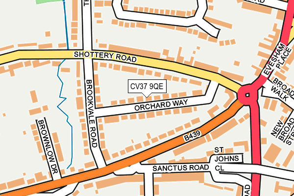 CV37 9QE map - OS OpenMap – Local (Ordnance Survey)
