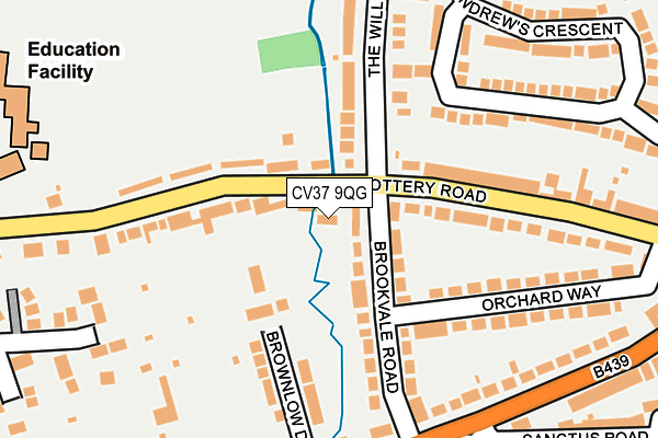 CV37 9QG map - OS OpenMap – Local (Ordnance Survey)