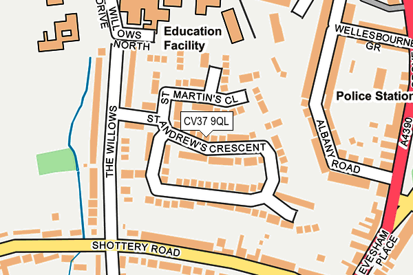 CV37 9QL map - OS OpenMap – Local (Ordnance Survey)