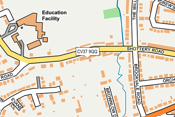 CV37 9QQ map - OS OpenMap – Local (Ordnance Survey)