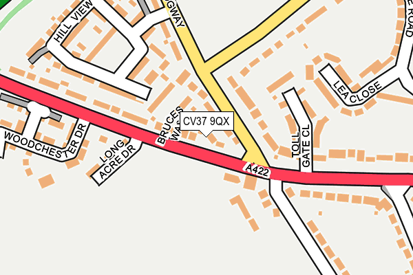 CV37 9QX map - OS OpenMap – Local (Ordnance Survey)