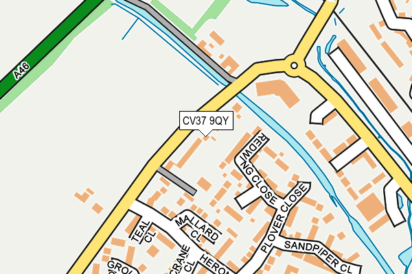 CV37 9QY map - OS OpenMap – Local (Ordnance Survey)