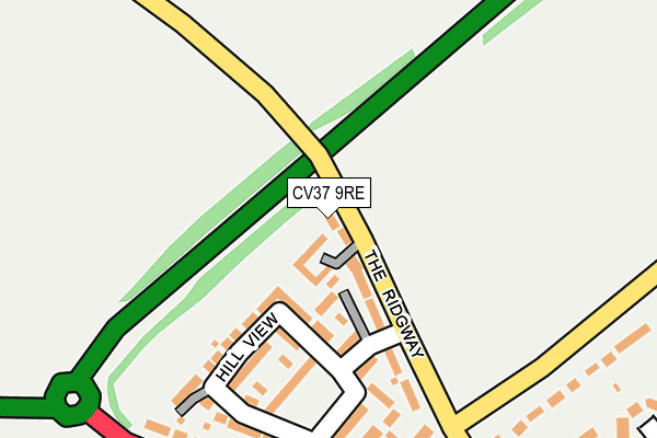 CV37 9RE map - OS OpenMap – Local (Ordnance Survey)