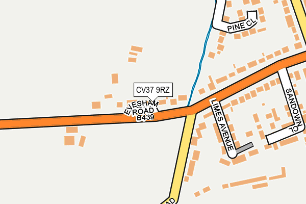 CV37 9RZ map - OS OpenMap – Local (Ordnance Survey)