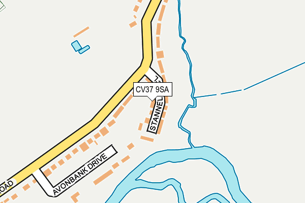 CV37 9SA map - OS OpenMap – Local (Ordnance Survey)