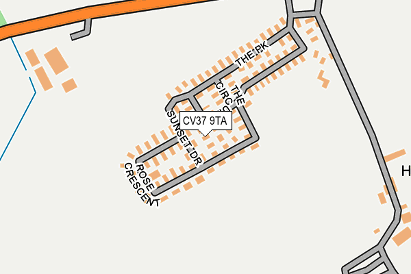 CV37 9TA map - OS OpenMap – Local (Ordnance Survey)