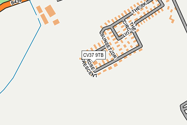 CV37 9TB map - OS OpenMap – Local (Ordnance Survey)