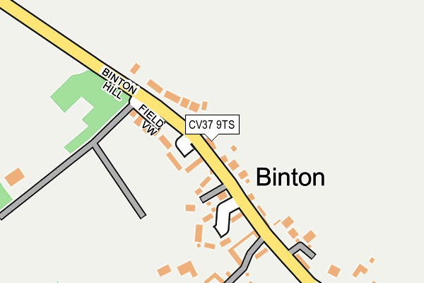CV37 9TS map - OS OpenMap – Local (Ordnance Survey)