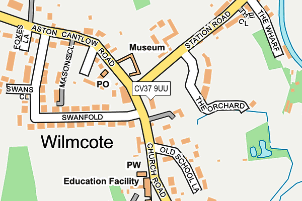 CV37 9UU map - OS OpenMap – Local (Ordnance Survey)