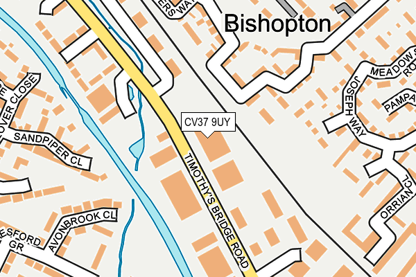 CV37 9UY map - OS OpenMap – Local (Ordnance Survey)