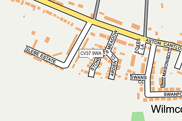 CV37 9WA map - OS OpenMap – Local (Ordnance Survey)