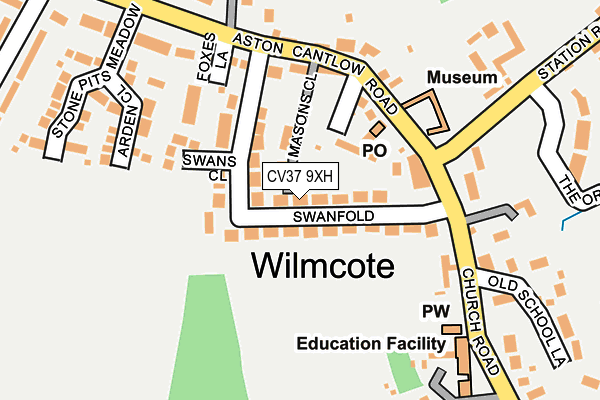 CV37 9XH map - OS OpenMap – Local (Ordnance Survey)