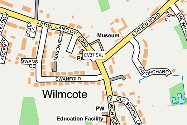 CV37 9XJ map - OS OpenMap – Local (Ordnance Survey)