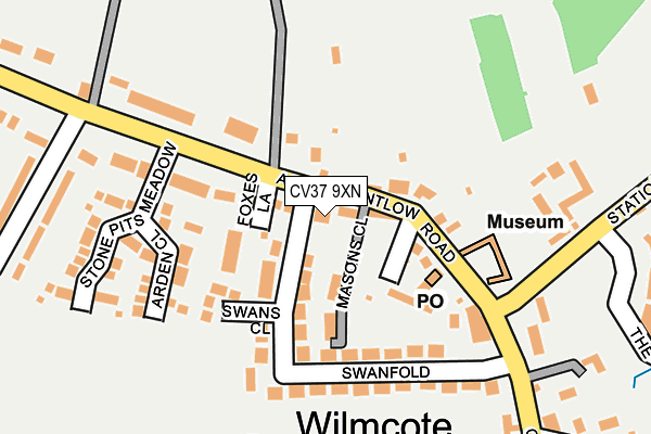 CV37 9XN map - OS OpenMap – Local (Ordnance Survey)