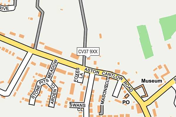 CV37 9XX map - OS OpenMap – Local (Ordnance Survey)