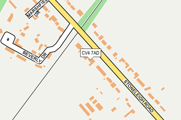 CV4 7AD map - OS OpenMap – Local (Ordnance Survey)