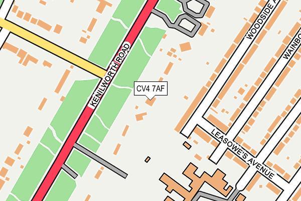 CV4 7AF map - OS OpenMap – Local (Ordnance Survey)
