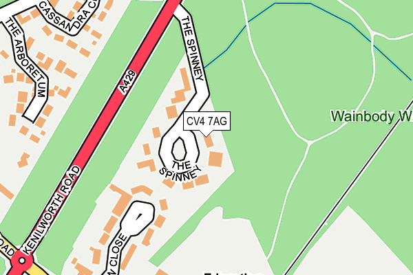 CV4 7AG map - OS OpenMap – Local (Ordnance Survey)