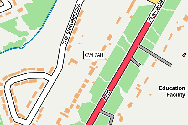 CV4 7AH map - OS OpenMap – Local (Ordnance Survey)