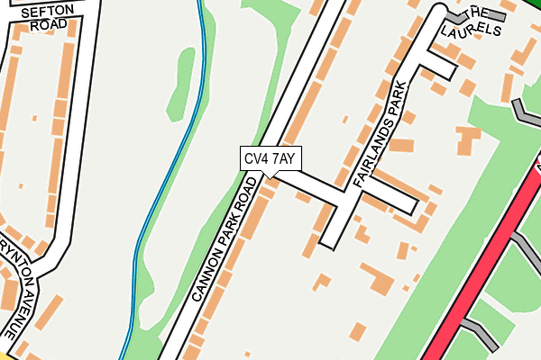 CV4 7AY map - OS OpenMap – Local (Ordnance Survey)