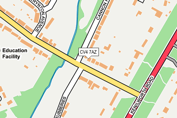 CV4 7AZ map - OS OpenMap – Local (Ordnance Survey)