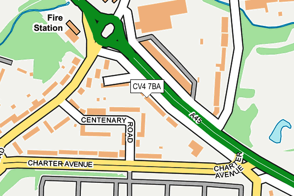 CV4 7BA map - OS OpenMap – Local (Ordnance Survey)