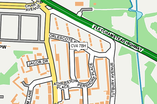 CV4 7BH map - OS OpenMap – Local (Ordnance Survey)