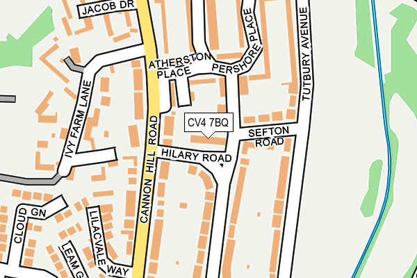 CV4 7BQ map - OS OpenMap – Local (Ordnance Survey)