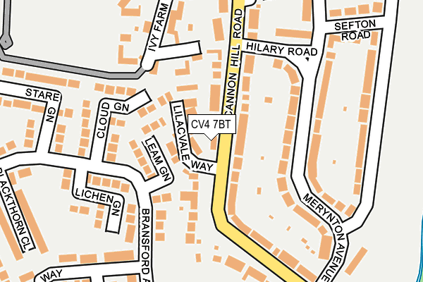 CV4 7BT map - OS OpenMap – Local (Ordnance Survey)