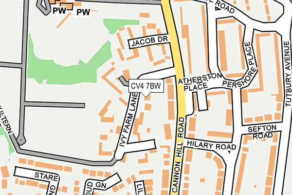 CV4 7BW map - OS OpenMap – Local (Ordnance Survey)