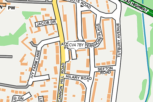 CV4 7BY map - OS OpenMap – Local (Ordnance Survey)