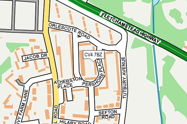 CV4 7BZ map - OS OpenMap – Local (Ordnance Survey)