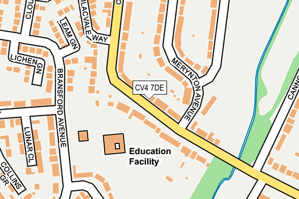 CV4 7DE map - OS OpenMap – Local (Ordnance Survey)