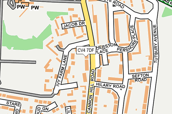 CV4 7DF map - OS OpenMap – Local (Ordnance Survey)
