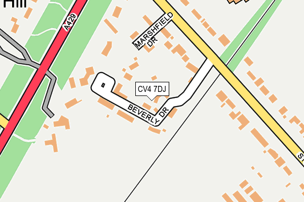 CV4 7DJ map - OS OpenMap – Local (Ordnance Survey)
