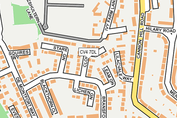 CV4 7DL map - OS OpenMap – Local (Ordnance Survey)