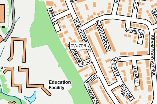 CV4 7DR map - OS OpenMap – Local (Ordnance Survey)