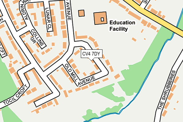 CV4 7DY map - OS OpenMap – Local (Ordnance Survey)