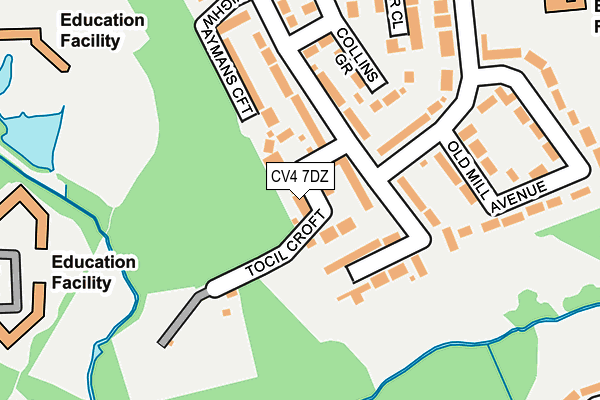 CV4 7DZ map - OS OpenMap – Local (Ordnance Survey)