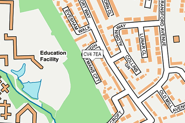 CV4 7EA map - OS OpenMap – Local (Ordnance Survey)