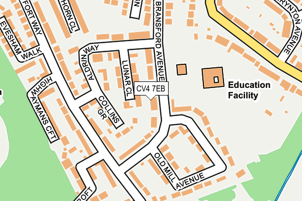 CV4 7EB map - OS OpenMap – Local (Ordnance Survey)