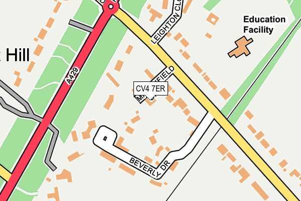 CV4 7ER map - OS OpenMap – Local (Ordnance Survey)