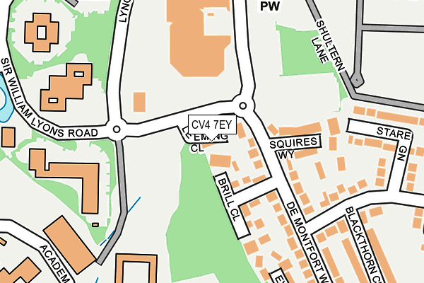 CV4 7EY map - OS OpenMap – Local (Ordnance Survey)