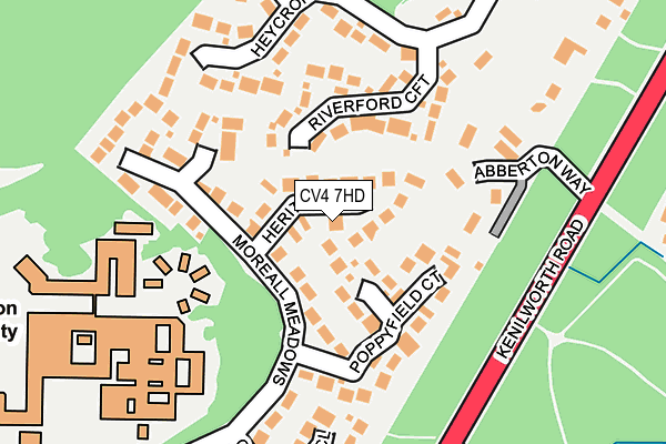 CV4 7HD map - OS OpenMap – Local (Ordnance Survey)