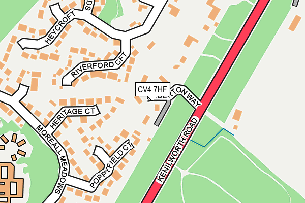 CV4 7HF map - OS OpenMap – Local (Ordnance Survey)