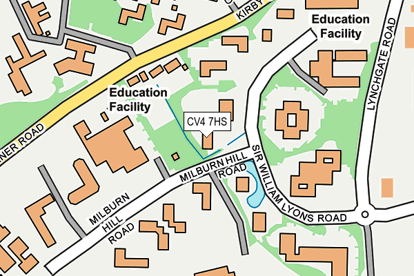 CV4 7HS map - OS OpenMap – Local (Ordnance Survey)