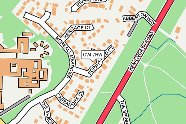 CV4 7HW map - OS OpenMap – Local (Ordnance Survey)