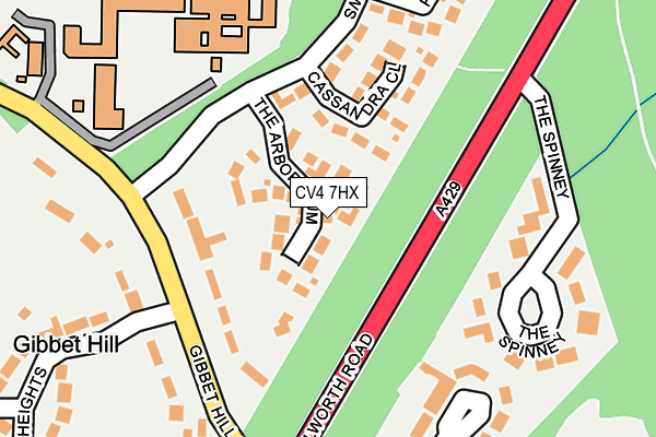 CV4 7HX map - OS OpenMap – Local (Ordnance Survey)