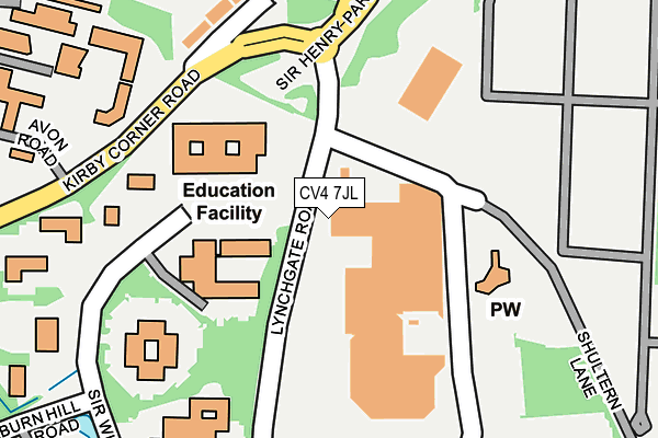 CV4 7JL map - OS OpenMap – Local (Ordnance Survey)