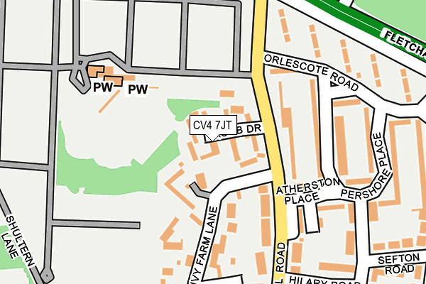 CV4 7JT map - OS OpenMap – Local (Ordnance Survey)